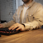 teclado ergonomico gamer mouse