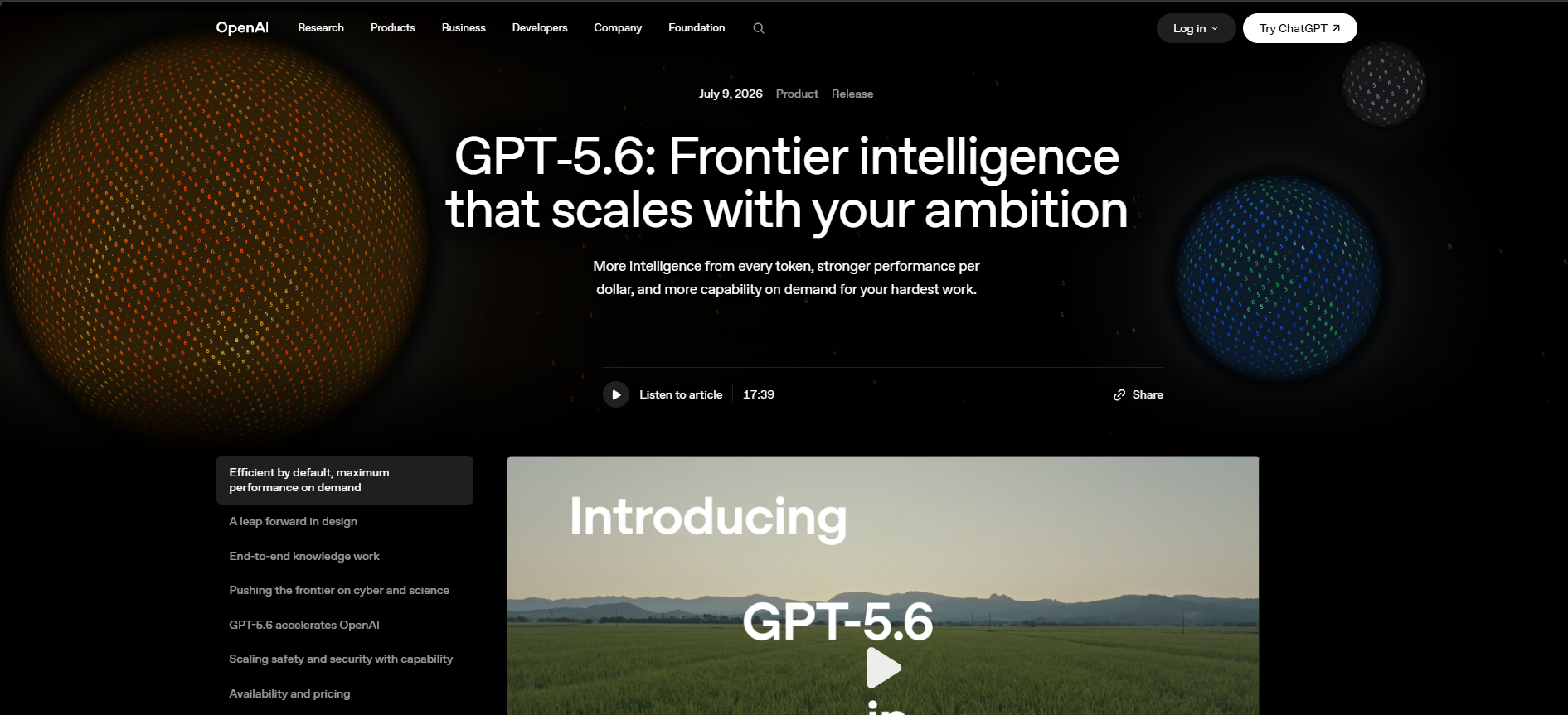 Logo do ChatGPT com os três níveis do GPT-5.6, Sol, Terra e Luna, representando os modelos de IA da OpenAI